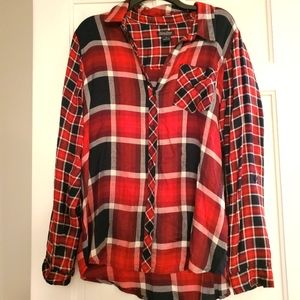 Lucky flannel long sleeve button shirt XL